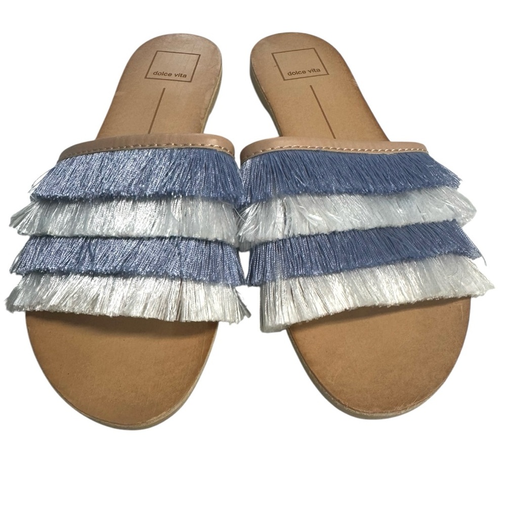 Dolce Vita Fringe Slides Sandals Size 8.5